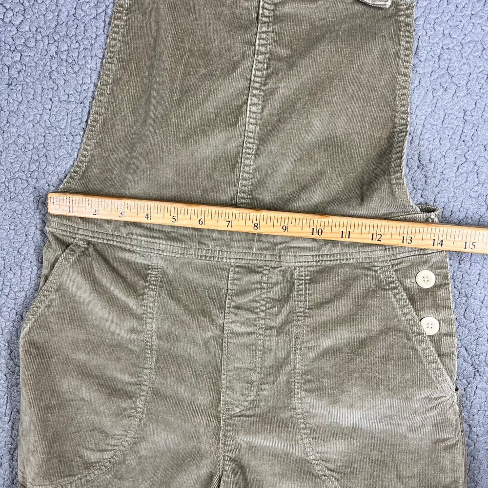 Patagonia Stand Up Corduroy Overalls Womens 2 Sage Green Organic Cotton Wide Leg - Picture 11 of 15